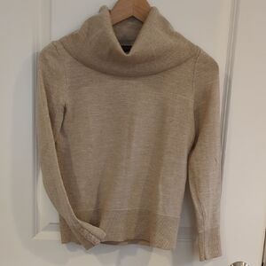 Talbots Tan Cowl Neck Sweater with Slim Fit